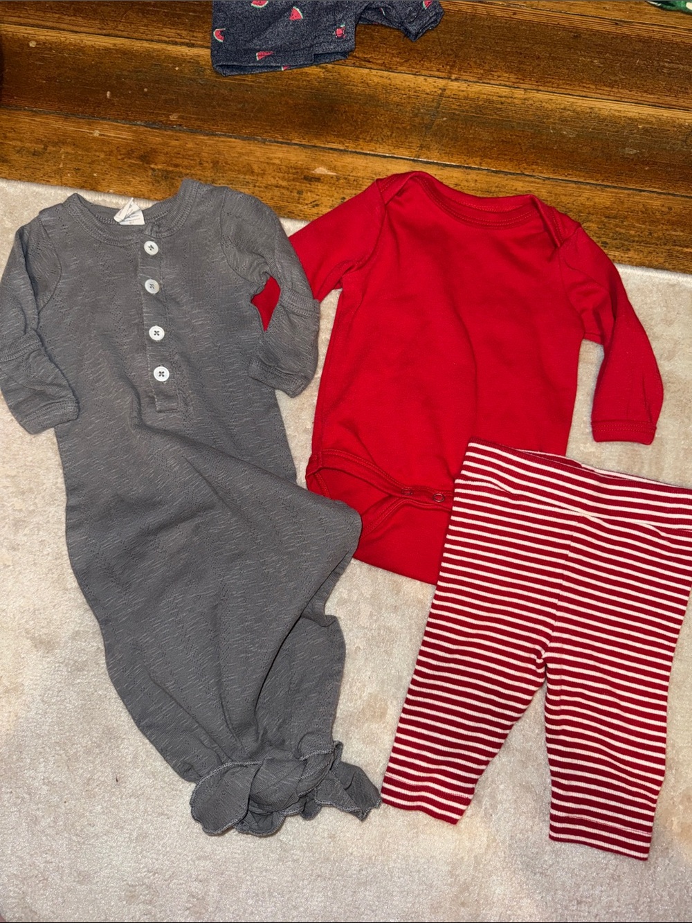 kate quinn Red Bodysuit with Gray Knot Gown